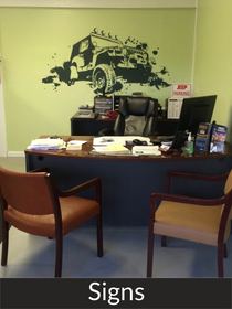 The office mural with Jeep art. Firstly, this awesome mural was traced into a large size image by the XY vertical plotter. Secondly, the outlined mural was hand painted. Because the robot draws vector images, the final Jeep art is very realistic.